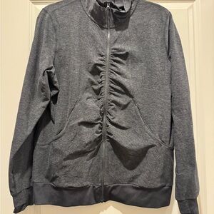 Zella Women’s Grey Ruched Zip-Up Jacket